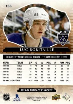 2023-24 Upper Deck Artifacts - Leather #165 Luc Robitaille Back