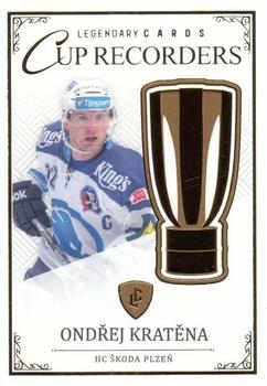 2023 Legendary Cards Rekordy České Extraligy Ledního Hokeje 1994-2021 - Cup Recorders Gold #CR-01 Ondrej Kratena Front