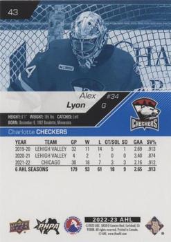 2022-23 Upper Deck AHL - Blue #43 Alex Lyon Back
