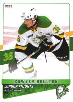 2023-24 Choice London Knights (OHL) #04 Sawyer Boulton Front