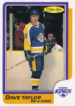 1986-87 O-Pee-Chee - Blank Back #63 Dave Taylor Front