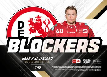 2023-24 Playercards (DEL) - Blockers #DEL-BK04 Henrik Haukeland Back