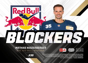 2023-24 Playercards (DEL) - Blockers #DEL-BK10 Mathias Niederberger Back