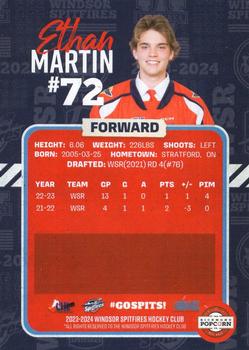 2023-24 Windsor Spitfires (OHL) #NNO Ethan Martin Back