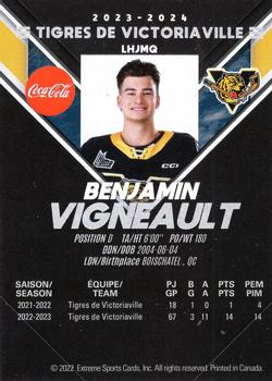 2023-24 Extreme Victoriaville Tigers (QMJHL) - Autographs #NNO Benjamin Vigneault Back
