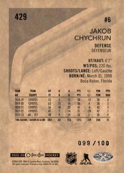 2023-24 O-Pee-Chee - Retro Black Border #429 Jakob Chychrun Back