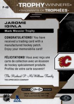 2023-24 O-Pee-Chee - OPC Patches #P-49 Jarome Iginla Back
