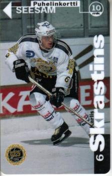 1995 Seesam Turun Palloseura Phonecards #8 Karlis Skrastins Front