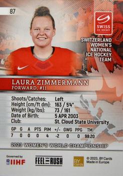 2023 BY Cards IIHF Women's World Championship #87 Laura Zimmermann Back