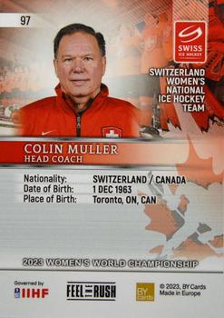 2023 BY Cards IIHF Women's World Championship #97 Colin Muller Back