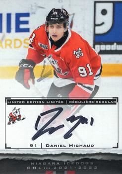 2021-22 Extreme Niagara IceDogs (OHL) Autographs #NNO Daniel Michaud Front