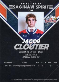 2023-24 Extreme Saginaw Spirit (OHL) #NNO Jacob Cloutier Back