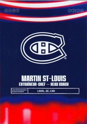 2023-24 Montreal Canadiens #NNO Martin St. Louis Back
