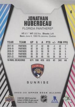 2022-23 Upper Deck Allure - Sunrise #6 Jonathan Huberdeau Back