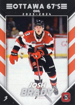 2023-24 Extreme Ottawa 67's (OHL) #NNO Josh Brady Front