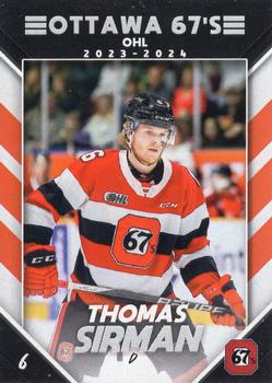 2023-24 Extreme Ottawa 67's (OHL) #NNO Thomas Sirman Front