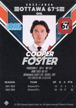 2023-24 Extreme Ottawa 67's (OHL) #NNO Cooper Foster Back