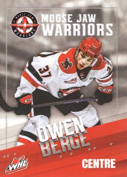 2023-24 Moose Jaw Warriors (WHL) #9 Owen Berge Front
