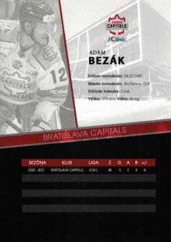 2022-23 Bratislava Capitals (ICEHL) #NNO Adam Bezak Back