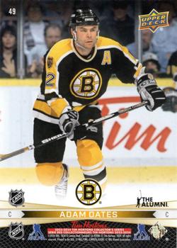 2023-24 Upper Deck Tim Hortons Greatest Duos #49 Ray Bourque / Adam Oates Back