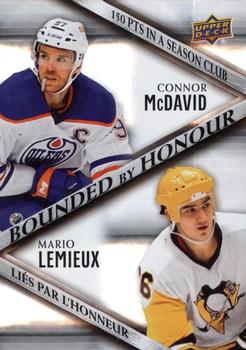2023-24 Upper Deck Tim Hortons Greatest Duos - Bounded By Honour #BH-3 Connor McDavid / Mario Lemieux Front