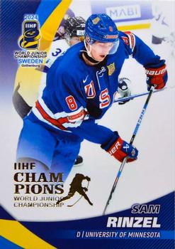 2024 BY Cards IIHF World Junior Championship #5 Sam Rinzel Front