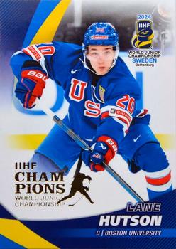 2024 BY Cards IIHF World Junior Championship #6 Lane Hutson Front
