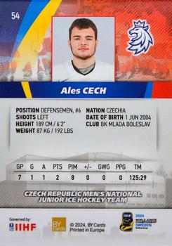 2024 BY Cards IIHF World Junior Championship #54 Ales Cech Back
