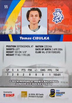 2024 BY Cards IIHF World Junior Championship #55 Tomas Cibulka Back