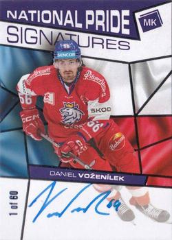 2022-23 Moje karticky Czech Ice Hockey Team - National Pride Signatures Blue #NPS-24 Daniel Vozenilek Front