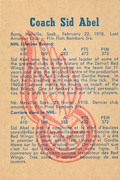1960-61 Parkhurst #23 Sid Abel Back