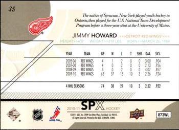 2010-11 SPx #35 Jimmy Howard Back