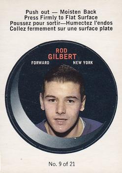 1968-69 O-Pee-Chee - Puck Stickers #9 Rod Gilbert  Front