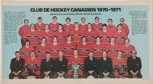 1971-72 O-Pee-Chee Posters #24 Montreal Canadiens  Front
