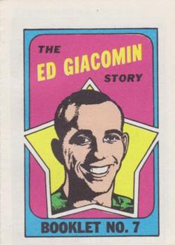 1971-72 Topps - Booklets #7 Ed Giacomin Front