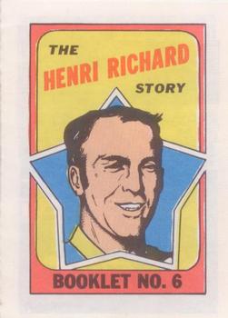 1971-72 Topps - Booklets #6 Henri Richard  Front