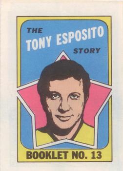 1971-72 Topps - Booklets #13 Tony Esposito  Front