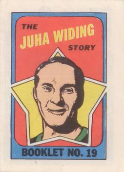 1971-72 Topps - Booklets #19 Juha Widing  Front