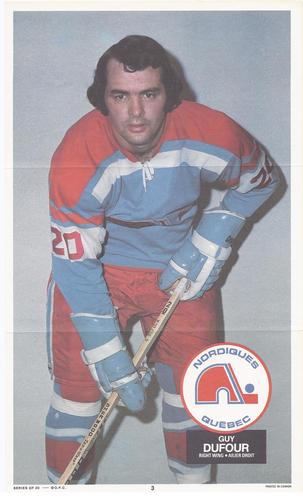 1973-74 O-Pee-Chee WHA Posters #3 Guy Dufour  Front