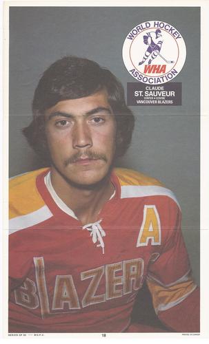1973-74 O-Pee-Chee WHA Posters #18 Claude St. Sauveur  Front