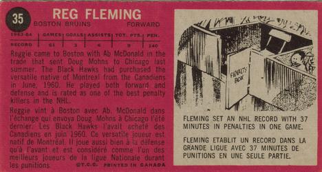 1964-65 Topps #35 Reg Fleming Back