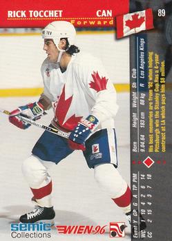 1996 Semic Collections Wien-96 #89 Rick Tocchet Back