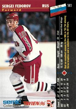 1996 Semic Collections Wien-96 #141 Sergei Fedorov Back