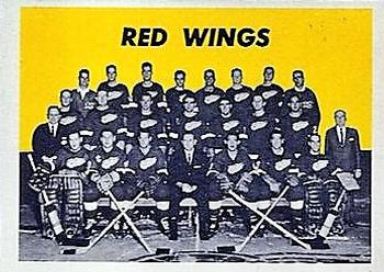 1965-66 Topps #125 Detroit Red Wings Team Front