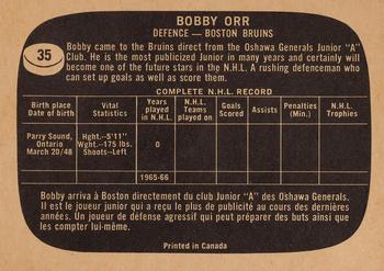 1966-67 Topps #35 Bobby Orr Back
