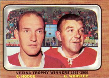 1966-67 Topps #65 Charlie Hodge / Gump Worsley Front