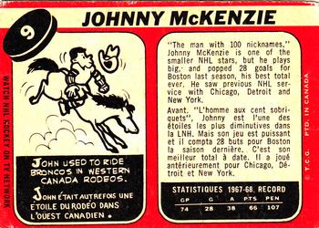 1968-69 O-Pee-Chee #9 John McKenzie Back