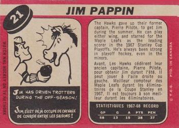 1968-69 O-Pee-Chee #21 Jim Pappin Back