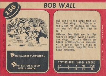 1968-69 O-Pee-Chee #156 Bob Wall Back