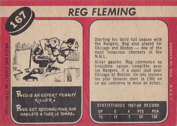 1968-69 O-Pee-Chee #167 Reg Fleming Back
